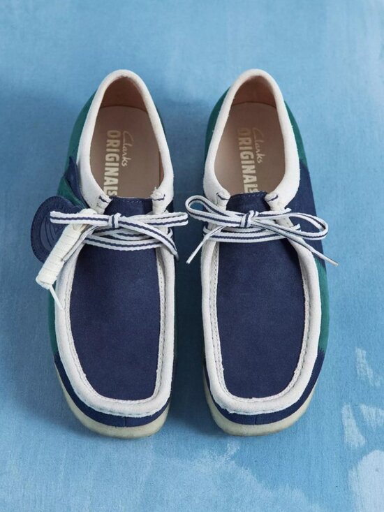 Clarks Original Men Wallabee Blue/Green Stripe main image 8